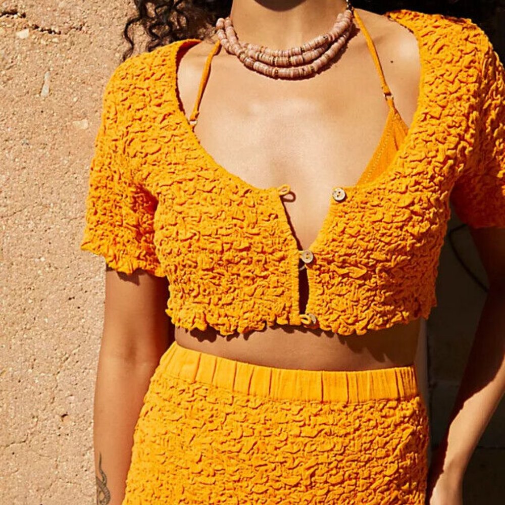 Free People Double The Fun Endless Summer Cropped Top L